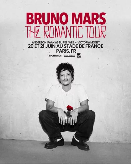 Billet Bruno Mars Stade De France Carré Or - 20 Juin